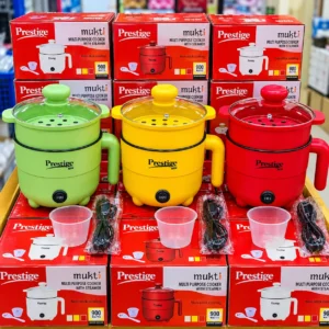 Prestige Multifunctional Cooker with Steamer 3 Liter Red, Yellow, Green - TechFeri