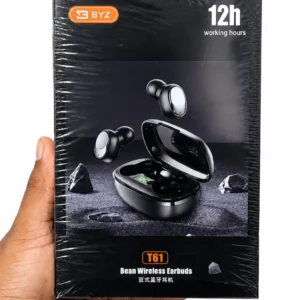 BYZ T61 Bean TWS Earbuds – 12 Hour Backup - TechFeri Bangladesh