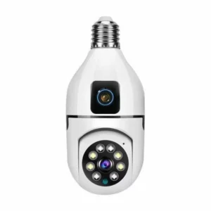 Dual Lens V380 Pro Bulb IP Camera – 360° PTZ Night Vision