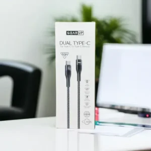GearUP CC6015 60W Type-C to Type-C Fast Charging Cable 1.5m - TechFeri Bangladesh