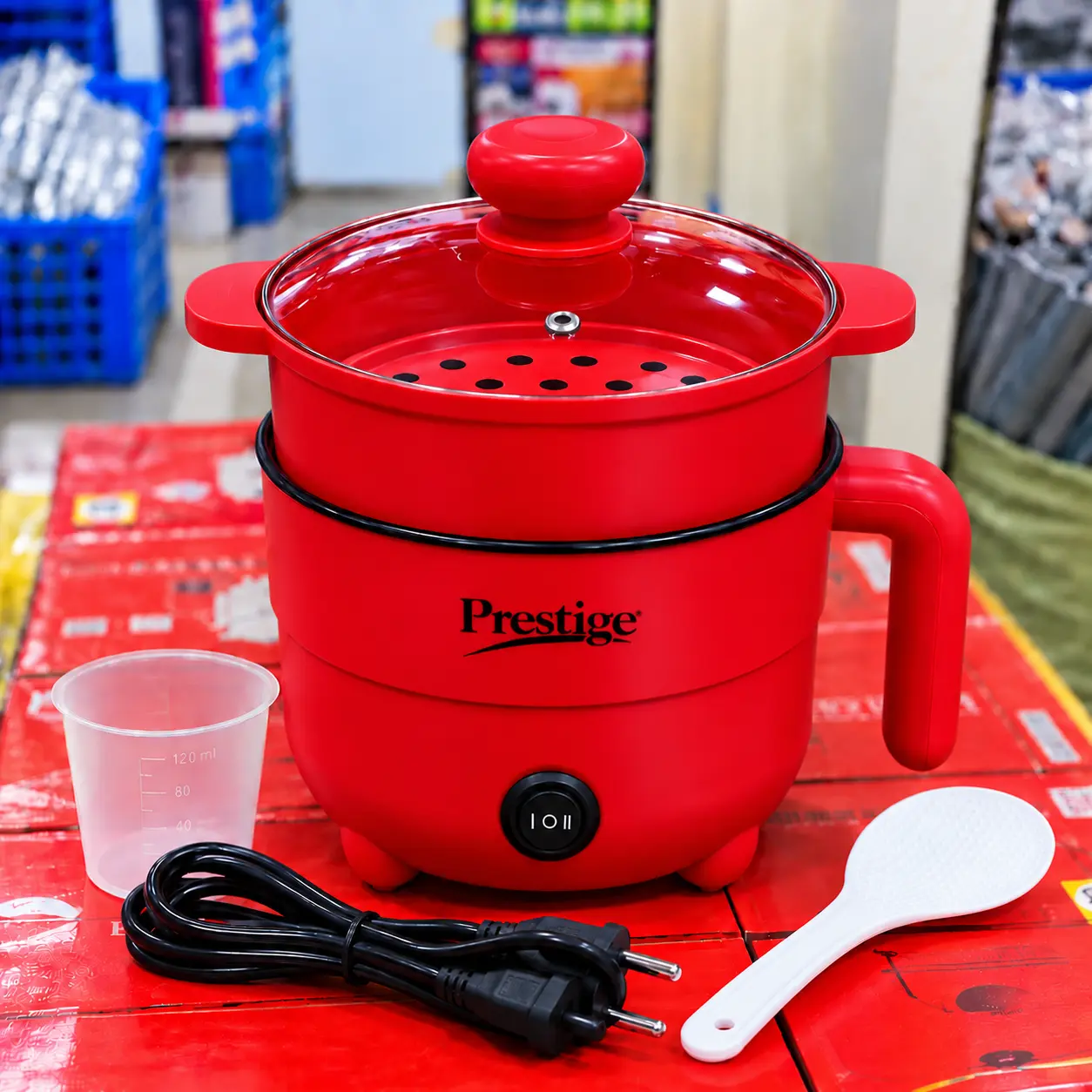 Prestige Multifunctional Cooker with Steamer – 3 Liter (1000W) - Image 2